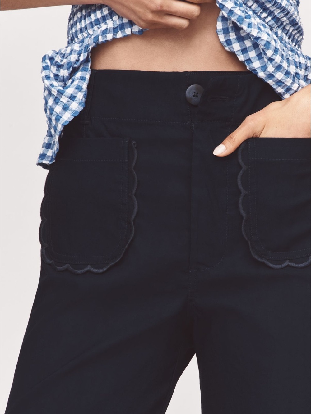 Anthropologie The Colette Scallop High-Rise Wide Leg Pants w/Magic Fabric! - Picture 4 of 15
